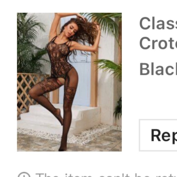 Black Hollow Out Pattern Sleeveless Fishnet Bodysuit - Picture 6 of 6